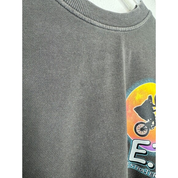 H&M Kids 5T E.T. Extraterrestrial Sweatshirt Dark Grey Oversized Crewneck - Picture 7 of 12